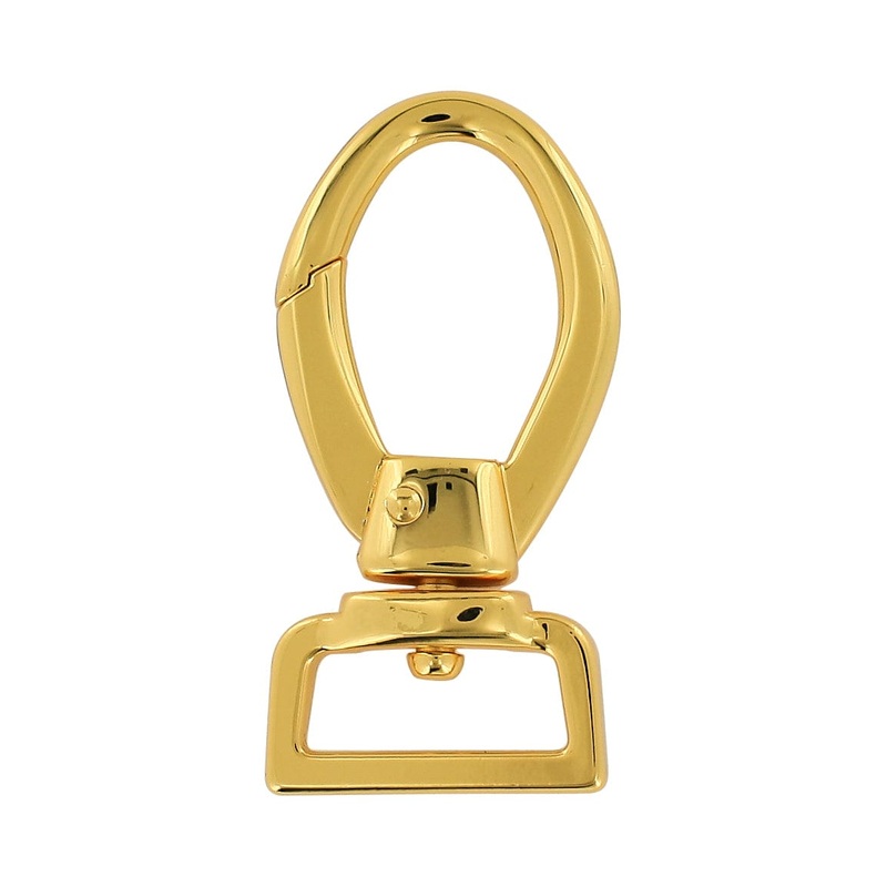 1 Shiny Gold, Swivel Snap Hook, Zinc Alloy, #P-2804-GOLD