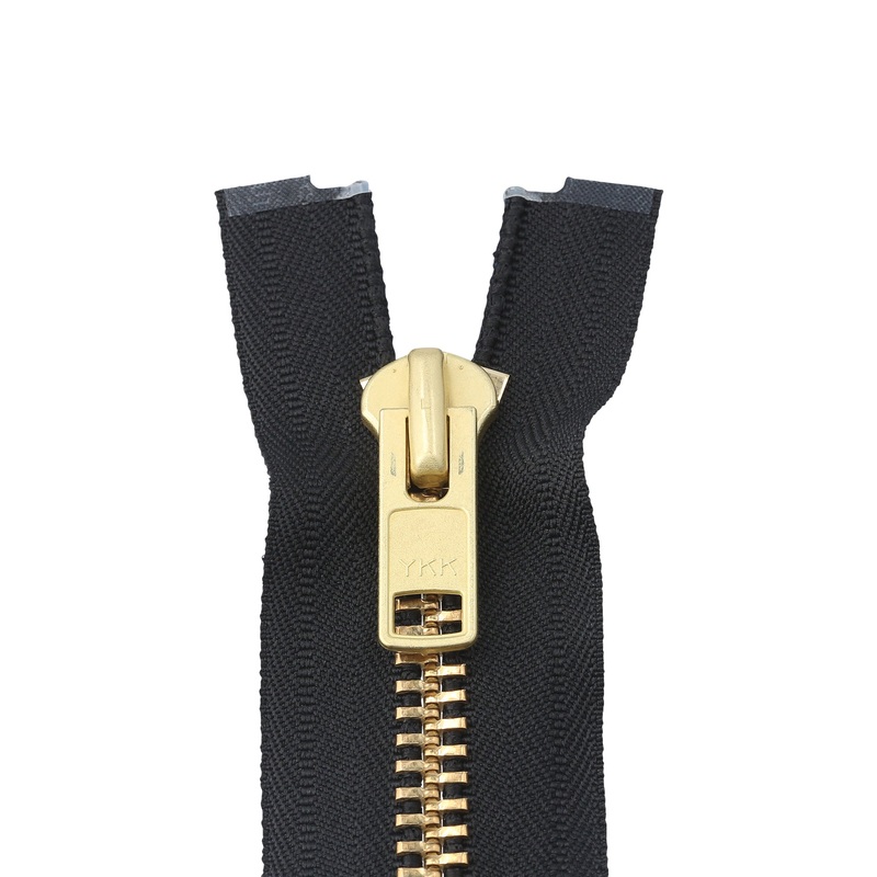 #10 Metal, Black, 20 YKK Separating Jacket Zipper with Brass Teeth, #9JK-20-BLK-B