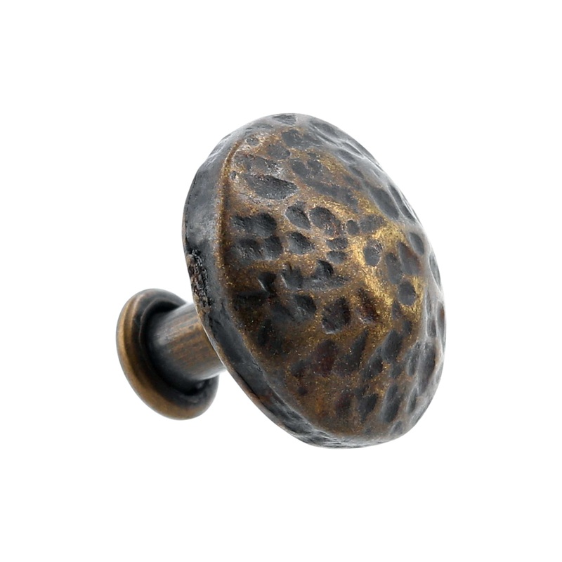 11.11mm Antique Brass, Textured Round Stud, Zinc Alloy – PK5, #P-2702-ANTB