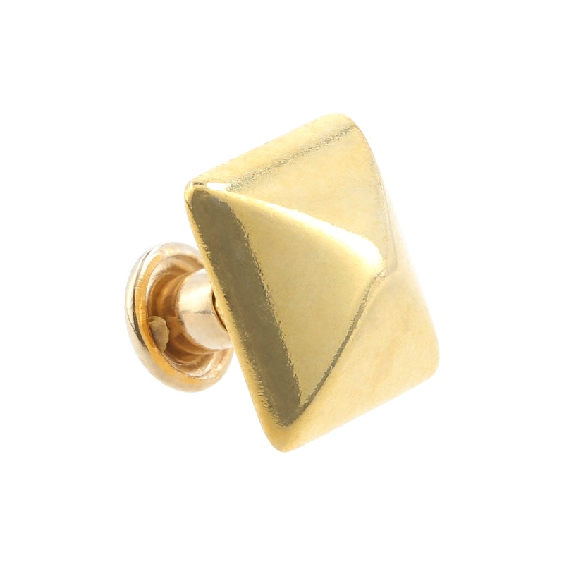 12.7mm Gold, Pyramid Rivet Stud, Steel – PK5, #P-2978-GOLD
