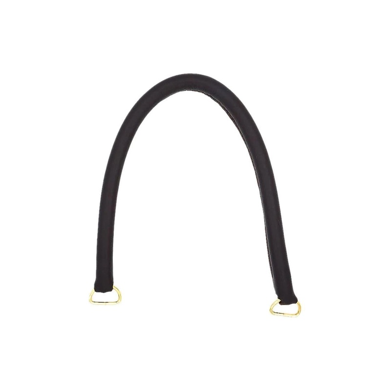 18 Brown, Purse Handle with Brass Hardware, Leather, #L-1552-BRO
