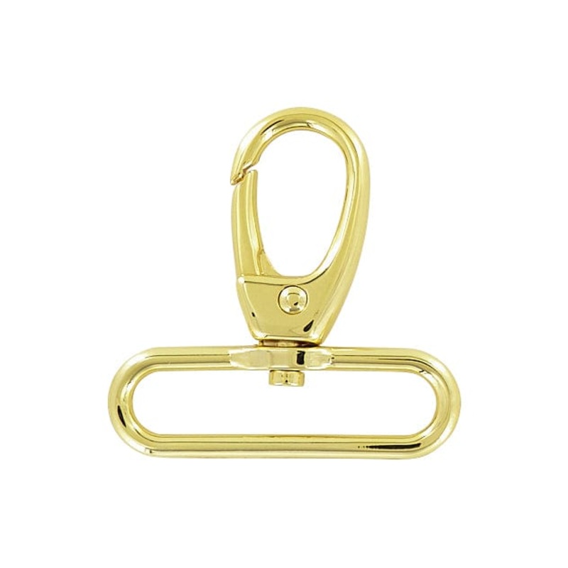 2 Shiny Gold, Lever Swivel Snap Hook, Zinc Alloy, #P-3139-GOLD