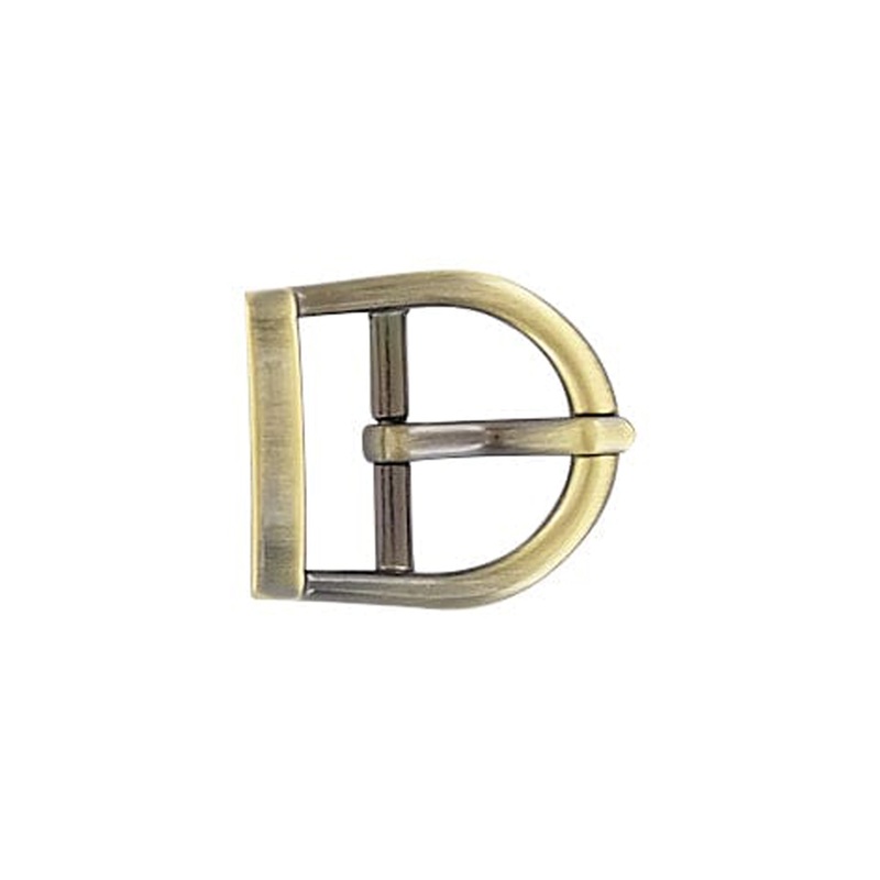 3/4 Antique Brass, D Shaped Center Bar Buckle, Zinc Alloy, #C-1484-ANTB