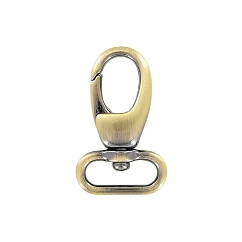 3/4 Antique Brass, Lever Swivel Snap Hook, Zinc Alloy-PK4, #P-2273-ANTB