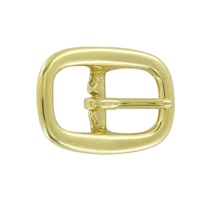 3/4 Brass, Center Bar Buckle, Solid Brass, #C-1469