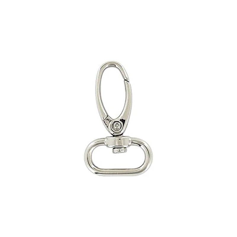 3/4 Shiny Nickel, Swivel Snap Hook, Zinc Alloy-5pk, #P-3079-NIC