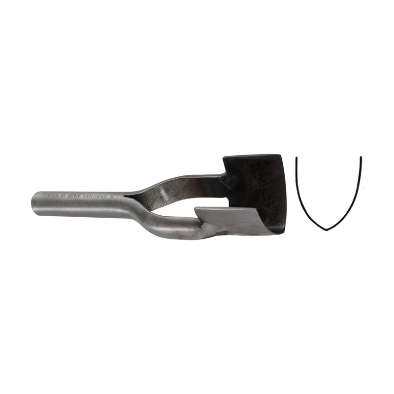 3/8, C.S Osborne Strap End Punch, Steel, #T-0150-3-8