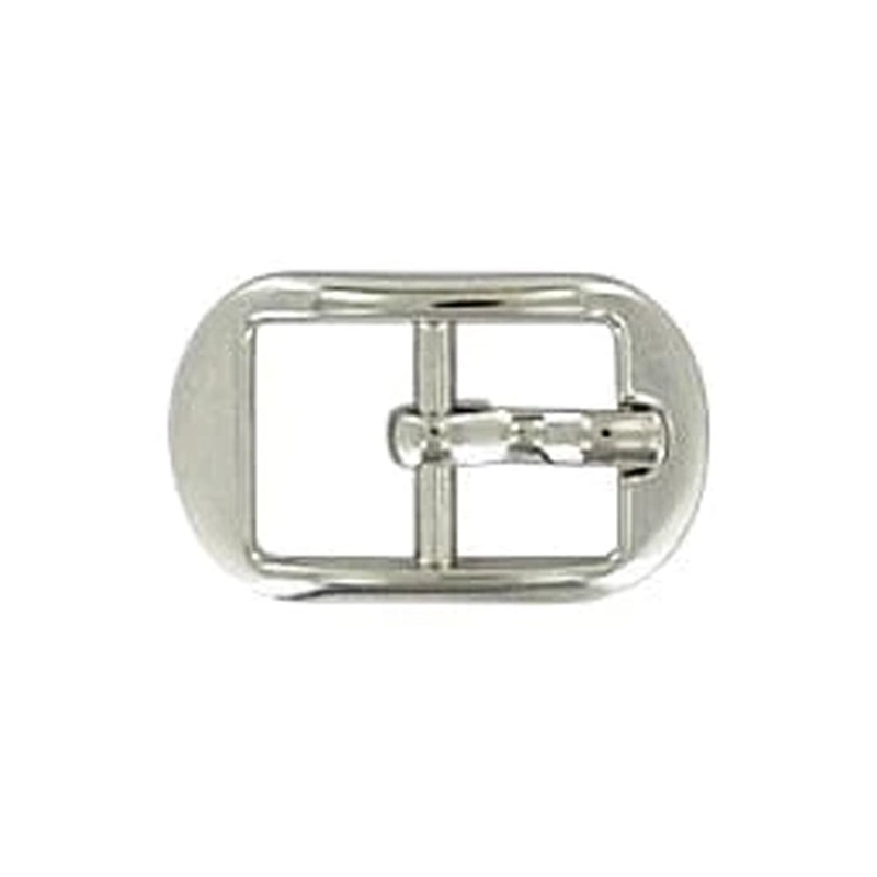 3/8 Shiny Nickel, Center Bar Buckle, Zinc Alloy-5pk, #C-2094-NIC
