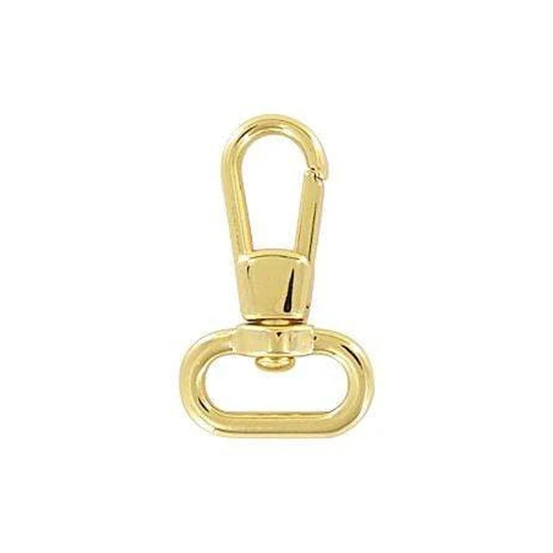 5/8 Shiny Gold, Lever Swivel Snap Hook, Zinc Alloy-5pk, #P-2011-GOLD