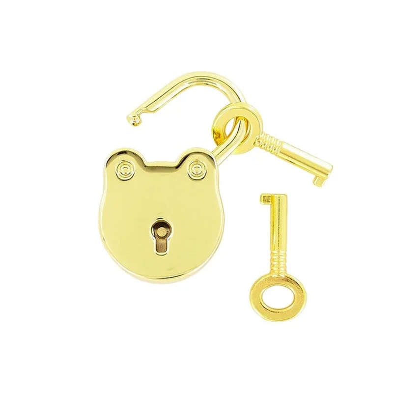 5/8 Shiny Gold, Padlock, Zinc Alloy, #L-3311-GOLD