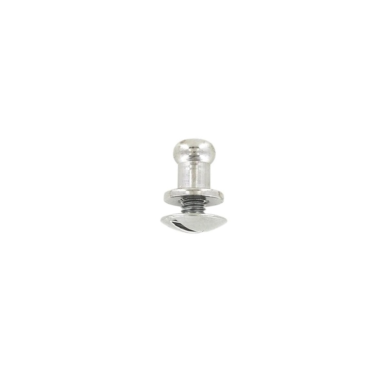 7mm, Gunmetal, Small Collar Button Stud with Screw, Solid Brass – PK5, #P-2712-GUNM