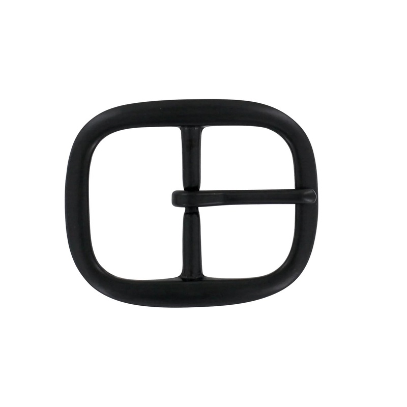 1 1/2 Black, Center Bar Buckle, Solid Brass, #C-1346-BLK
