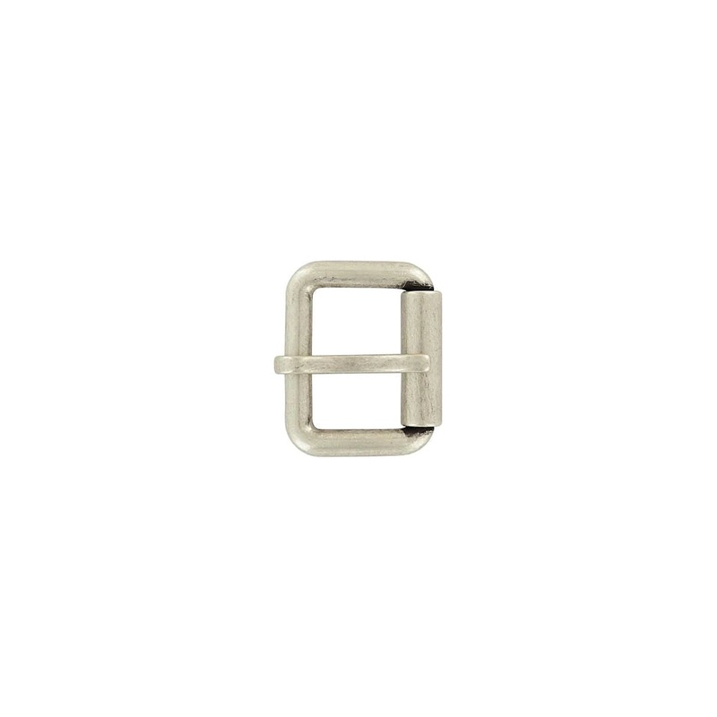 1 1/2 Brushed Nickel, Heel Bar Roller Buckle, Zinc Alloy, #C-1879