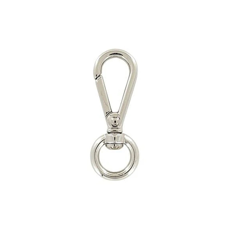 1/2 Shiny Nickel, Swivel Snap Hook, Zinc Alloy-5pk, #P-2582-NIC