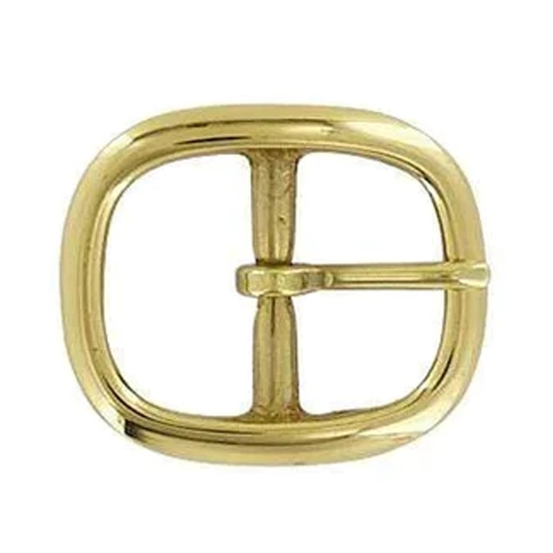 1 Brass, Center Bar Buckle, Solid Brass, #C-1336-SB
