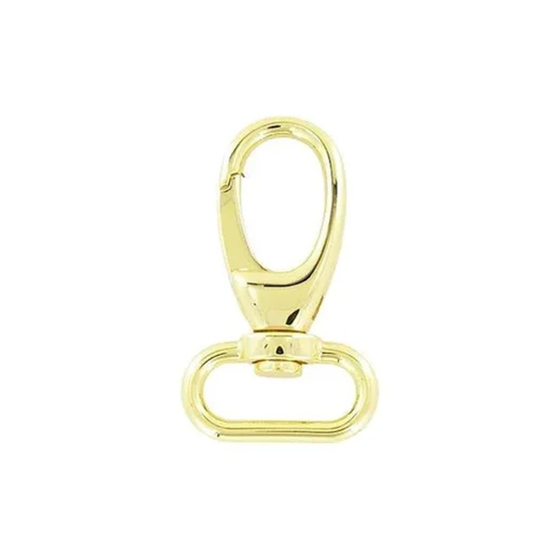 1 Shiny Gold, Lever Swivel Snap Hook, Zinc Alloy, #P-2150-GOLD
