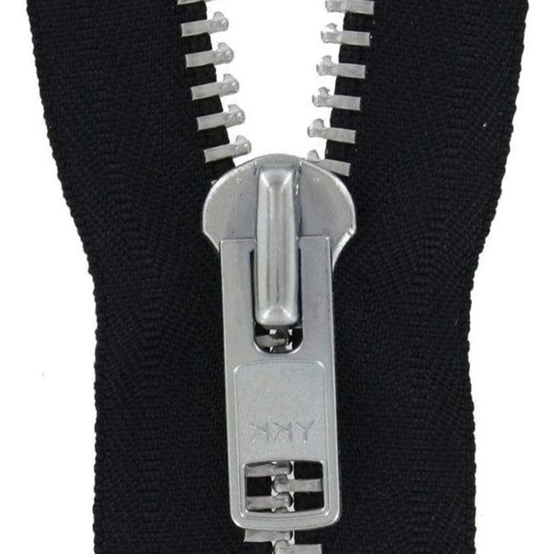 #10 Metal, Black, 36 YKK Separating Jacket Zipper with Aluminum Teeth, #9JK-36-BLK-N