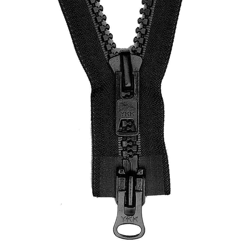 #10 Vislon, Black, 30 YKK Separating Two-Way Jacket Zipper, Plastic, #10VTW-30-BLK