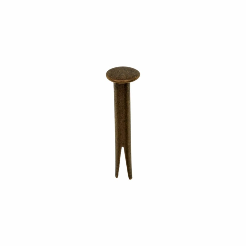 12/16 Antique Brass, Split Rivet, Steel- 24 pk, #100-12-16-ANTB