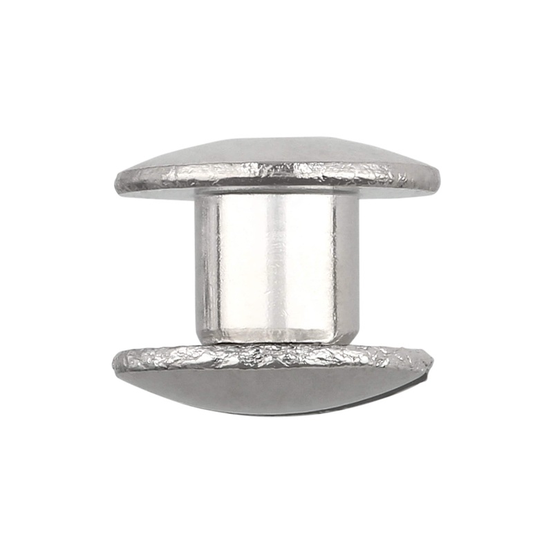 3/16 Nickel, Open Hole Chicago Screw, Solid Brass PK10, #L-156-3-16SBN
