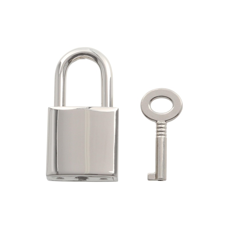 3/4 Shiny Nickel, Padlock, Zinc Alloy, #L-2845-NIC
