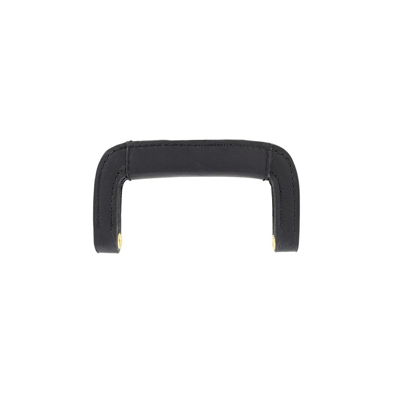 4 1/2 Black, Padded Post Handle, Leather, #L-1666-BLK