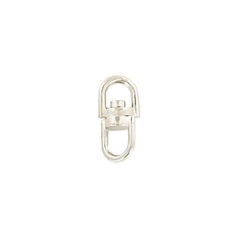 4.7mm Shiny Nickel, Twin Swivel, Zinc Alloy-PK10, #P-2662-NIC