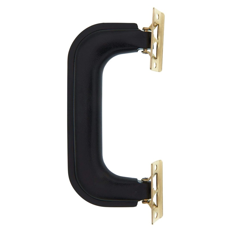 5 1/4 Black, Handle with Brass Hardware, Plastic, #L-634-BLK-BP