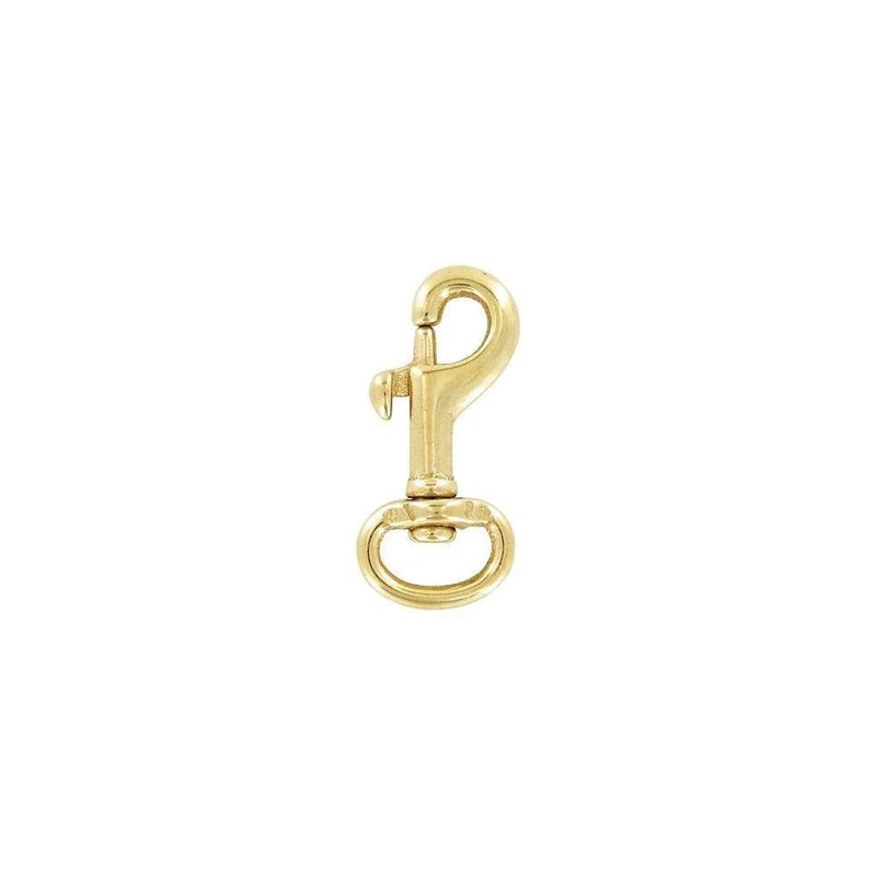 5/8 Brass, Bolt  Swivel Snap Hook, Solid Brass, #P-1926-SB