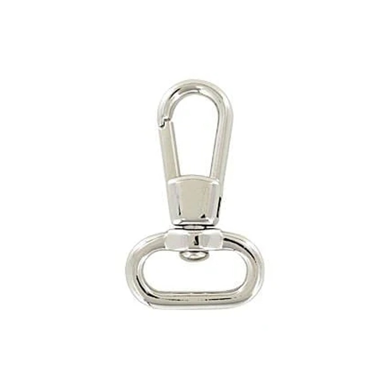 5/8 Shiny Nickel, Lever Swivel Snap Hook, Zinc Alloy-5pk, #P-2011-NIC