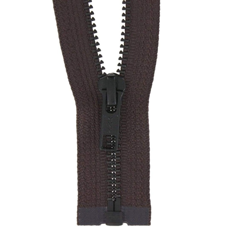 #5 Metal, Brown, 30 YKK Separating Bomber Jacket Zipper with Brown Oxide Teeth, #6BJ-30-BRO-OX