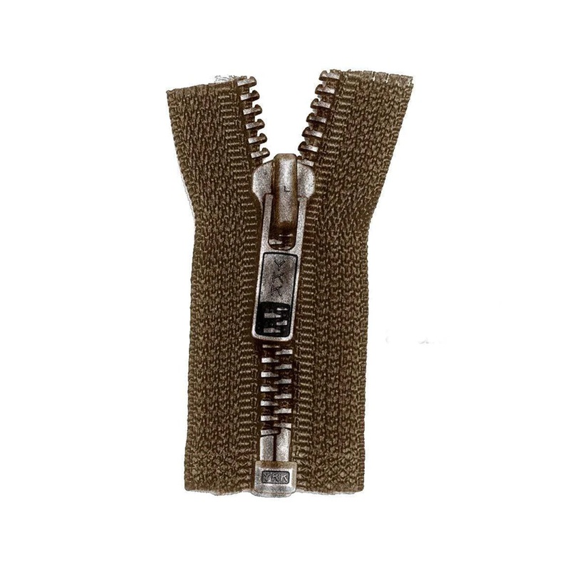 #5 Metal, Brown, 36 YKK Separating Bomber Jacket Zipper with Antique Brass Teeth, #6BJ-36-BRO-ANT