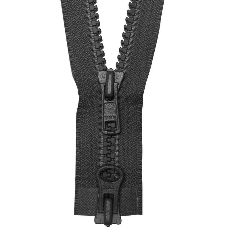 #5 Vislon, Black, 30 YKK Separating Two-Way Jacket Zipper, Plastic, #5VTW-30-BLK