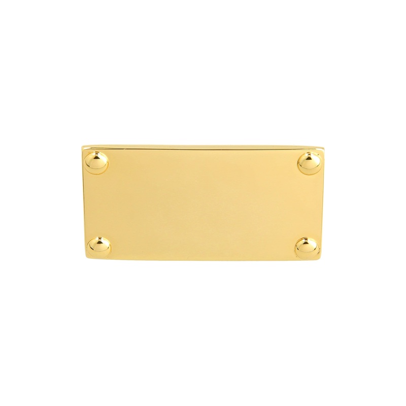 50mm Shiny Gold, Logo Plate, Zinc Alloy, #P-3250-GOLD