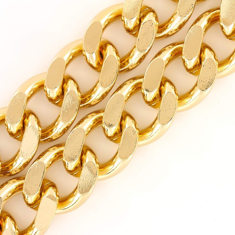 7/8 Gold, Chain, Solid Brass, #P-3241-GOLD