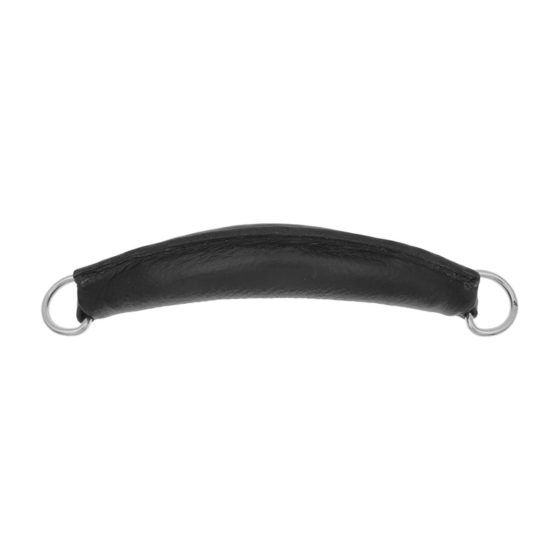 7 Black, Handle with Nickel Rings, Leather, #L-3837
