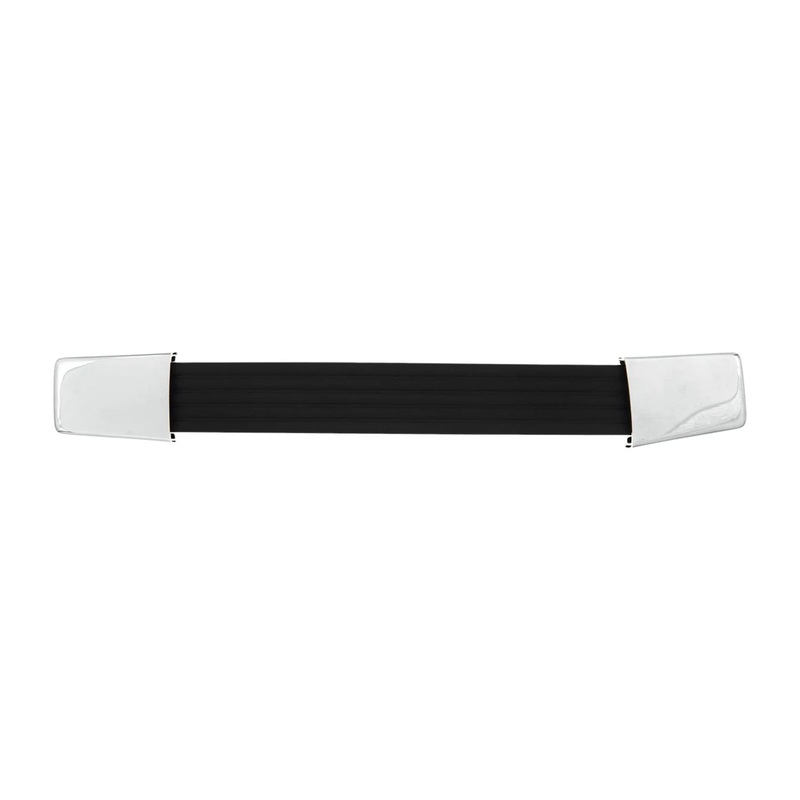 8 3/4 Black, Handle with Nickel Hardware, Vinyl, #L-3594