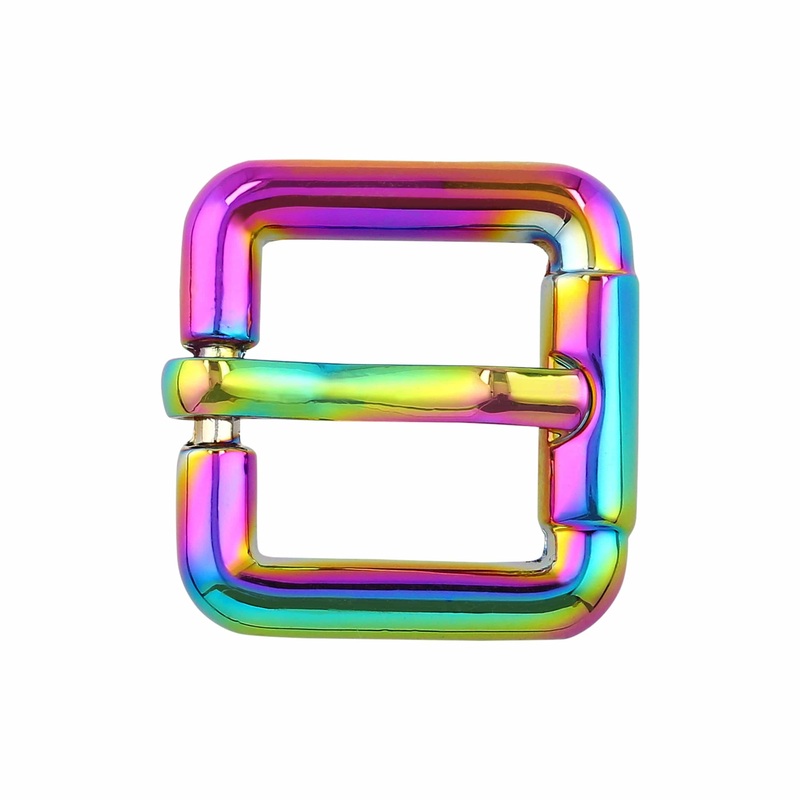 5/8 Rainbow, Imitation Roller Heel Bar Buckle, Zinc Alloy-PK5, #C-51-5-8-IR
