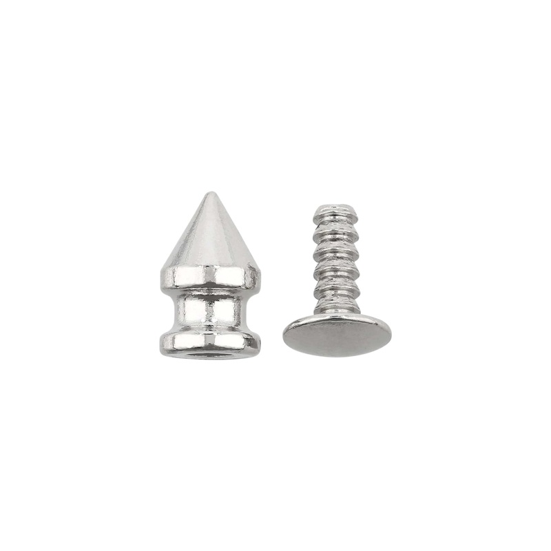 8mm Nickel, Spike Stud, Zinc Alloy – PK10, #C-1167
