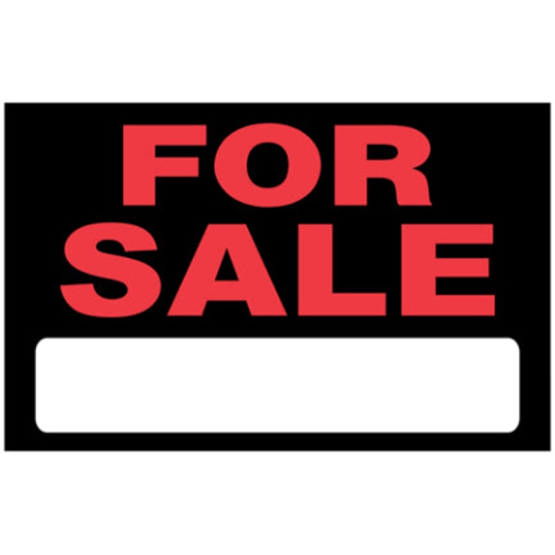 15  X 19  BLACK AND RED FOR SALE SIGN