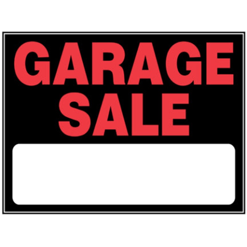 15  X 19  BLACK AND RED GARAGE SALE SIGN