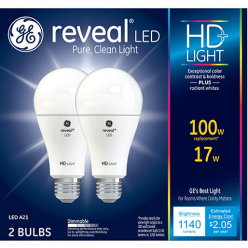 17W A21 Med LED Reveal 100W Eq.
