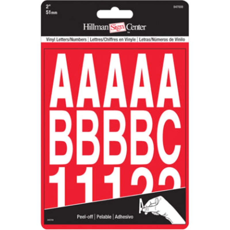 2  WHITE LETTR NUMBR SET