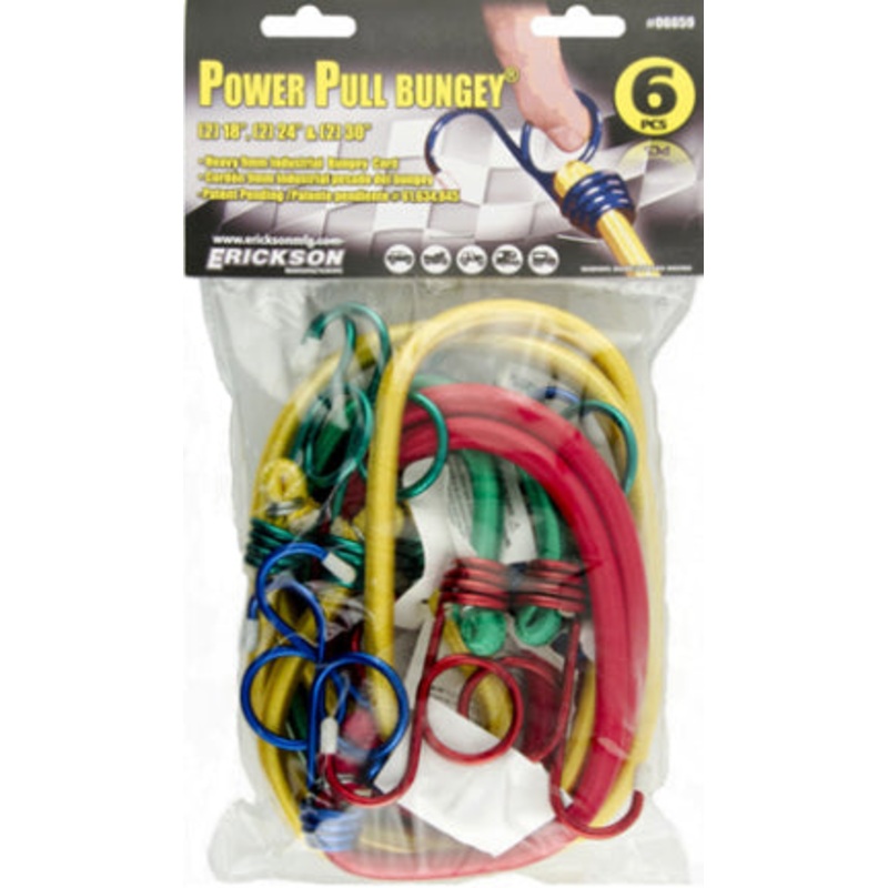 6 PK MIXED POWER PULL BUNGEY