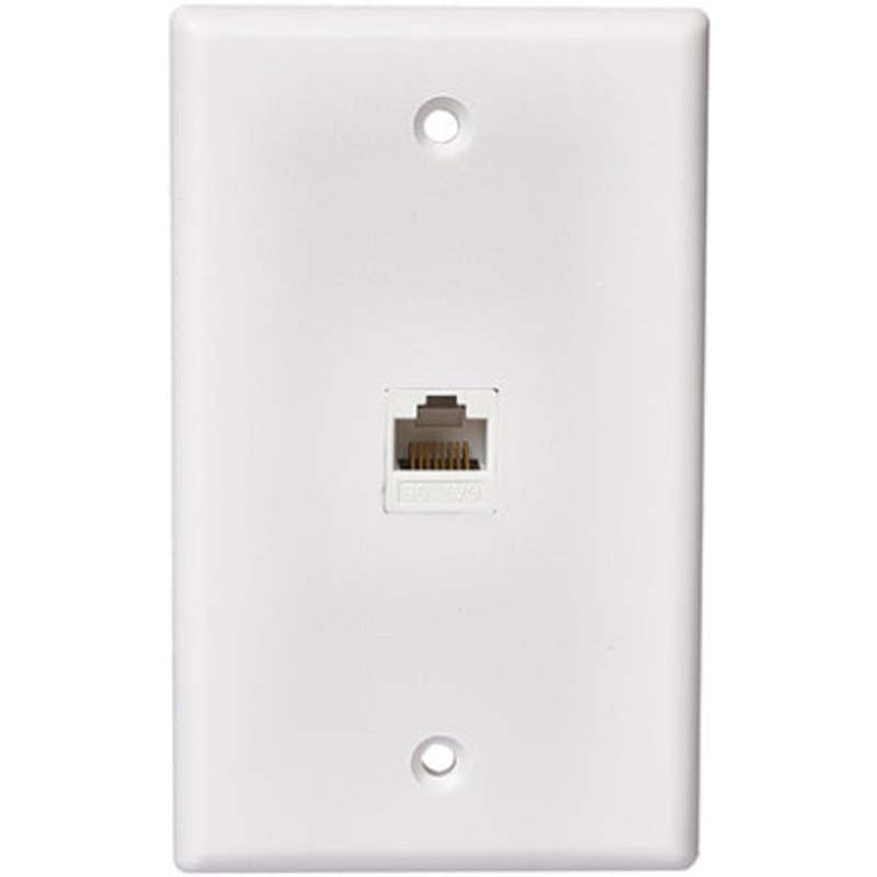 CAT5E/6 WALL PLATE SINGLE JACK