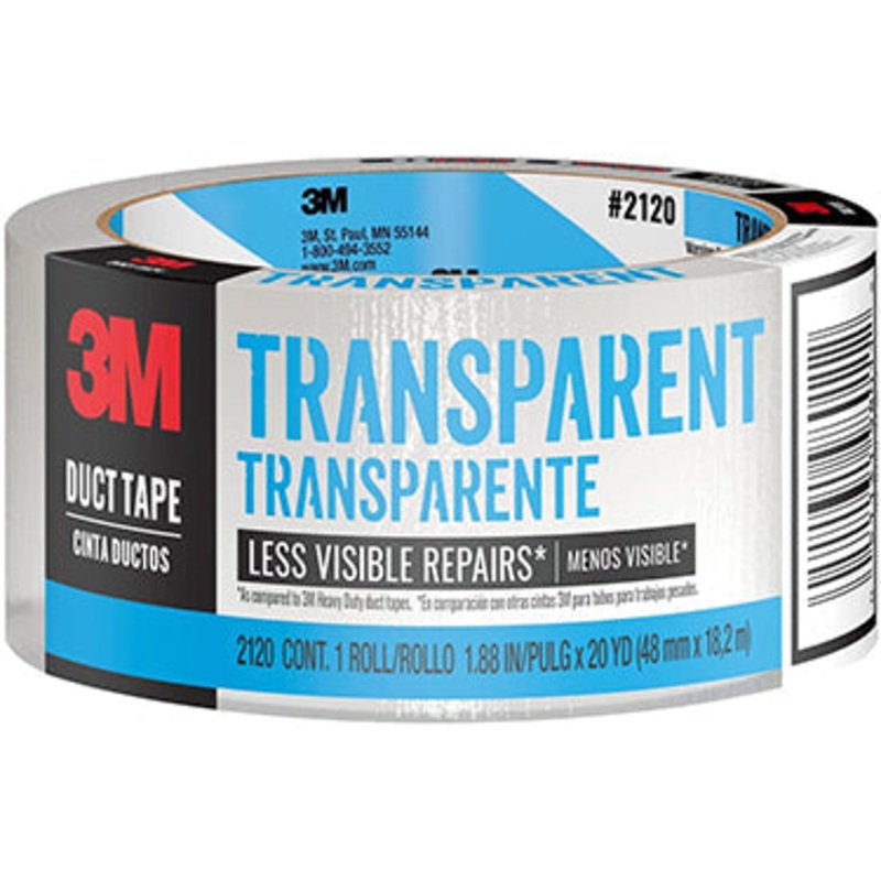 TRANSPARENT HIGH PERFORMANCE DUCT TAPE.