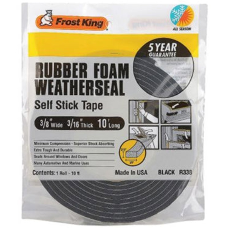 WEATHERSTRIP 1/2X5/16X10 BLACK SPONGE