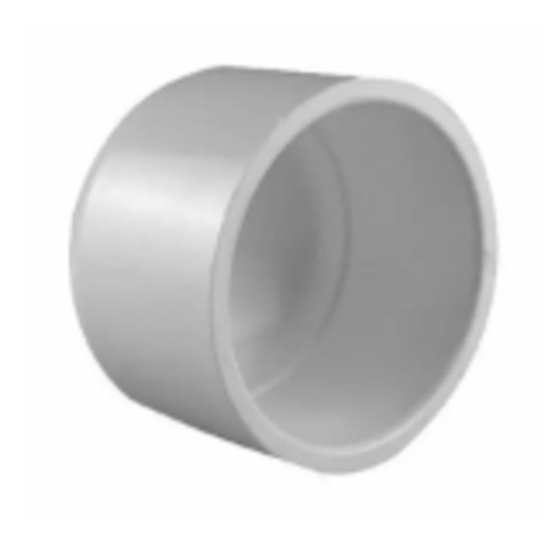 Charlotte Pipe 2 In. Schedule 40 Pressure Slip PVC Cap PVC 02116 1600HA, White