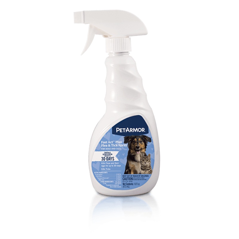 PetArmor FastAct Plus Flea and Tick Spray For Dogs and Cats