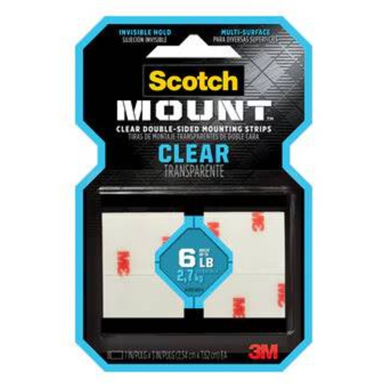 Scotch-Mount Clear Double-Sided Mounting Strips